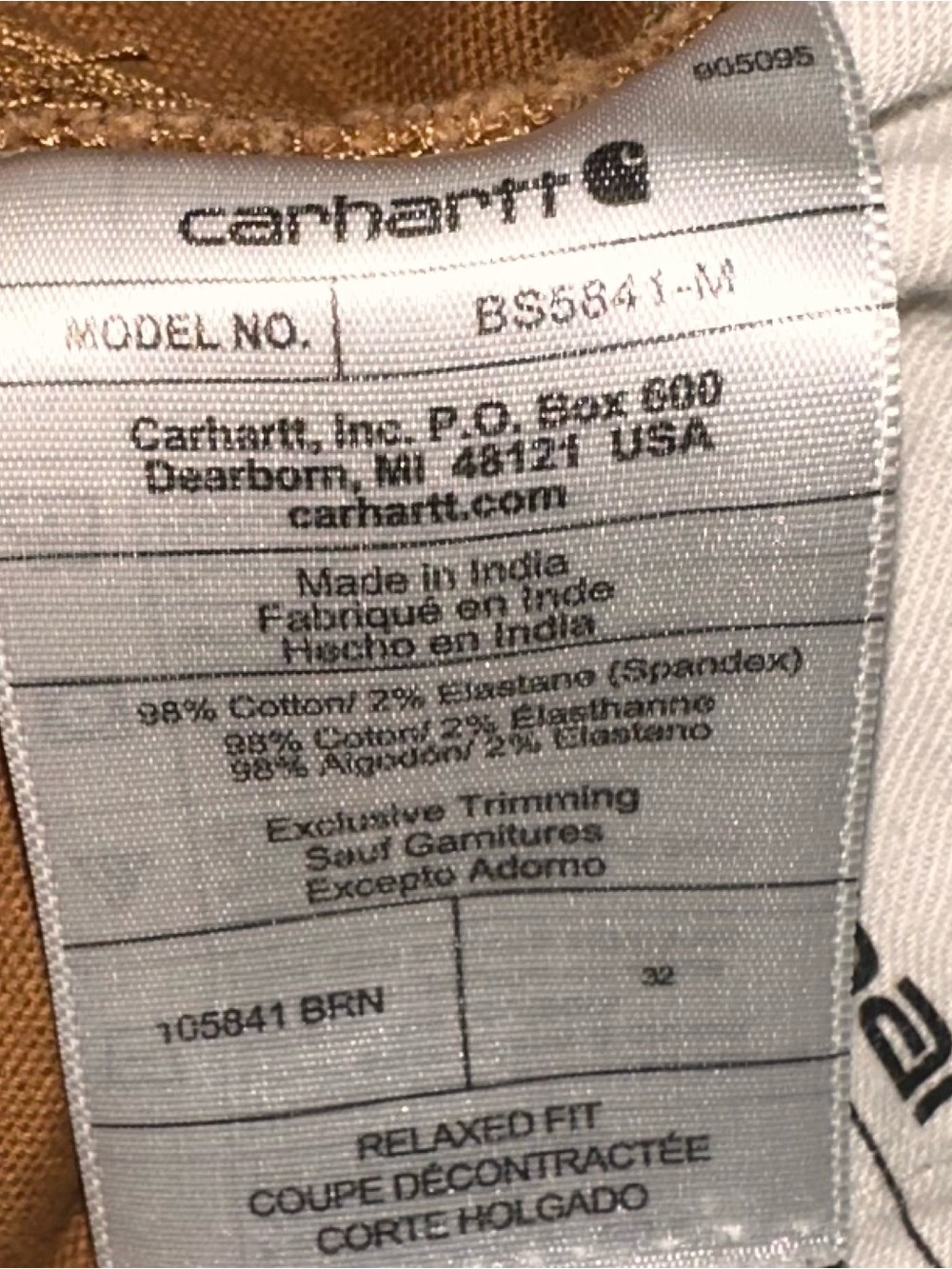 Carhartt Men's Brown Workwear Cargo Shorts - Picture 4 of 6